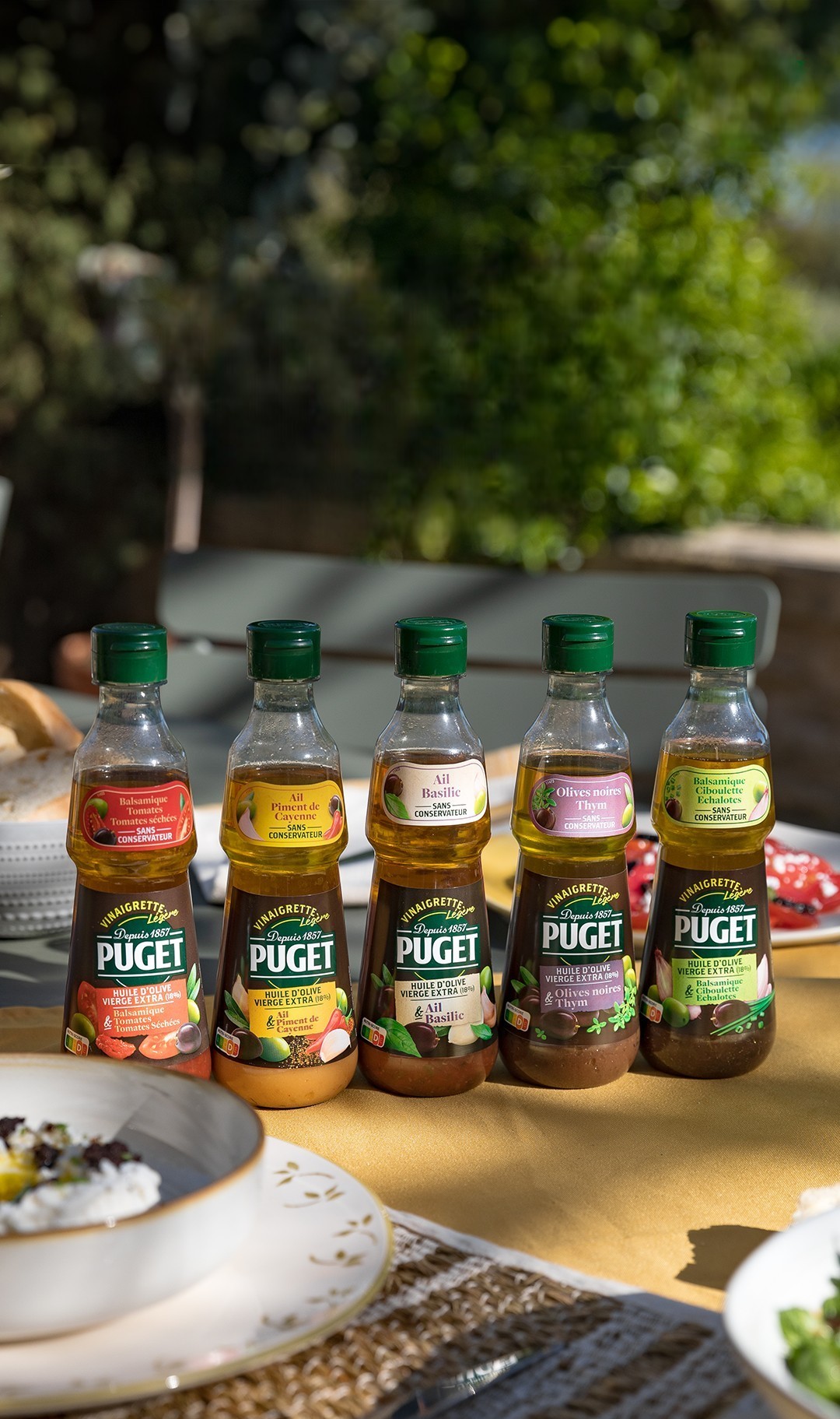 Bouteilles de vinaigrettes Puget